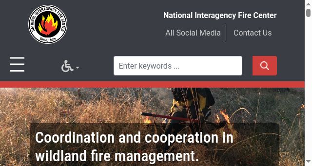 Screenshot of nifc.gov