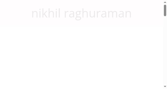 Screenshot of nikhilraghuraman.com