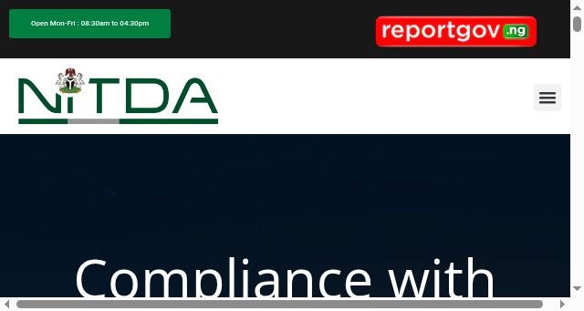 Screenshot of nitda.gov.ng