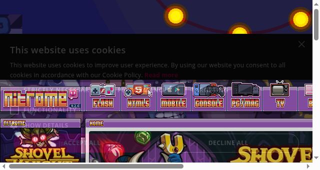Screenshot of nitrome.com