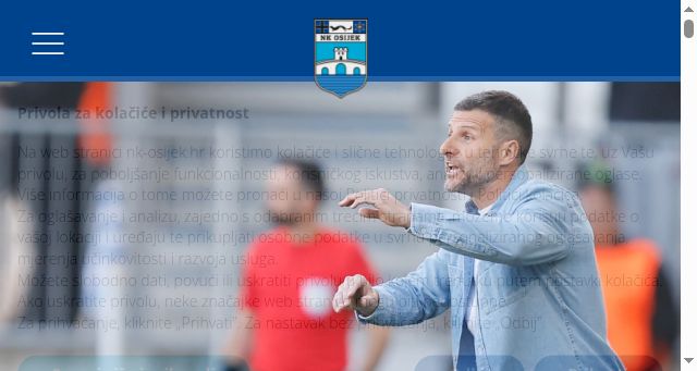Screenshot of nk-osijek.hr