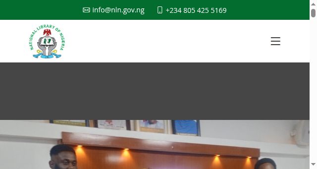 Screenshot of nln.gov.ng