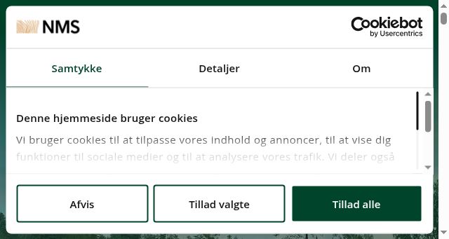 Screenshot of nmssourcing.dk