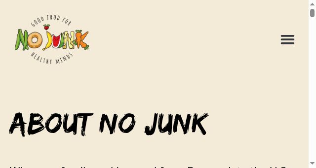 Screenshot of nojunk-goodfood.com