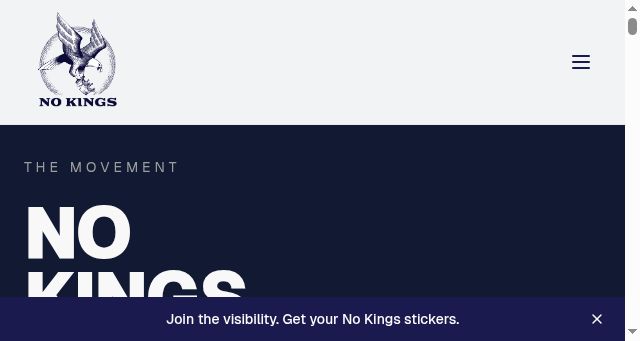 Screenshot of nokingsmovement.com