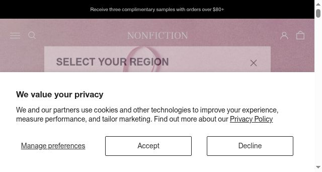 Screenshot of nonfiction.com