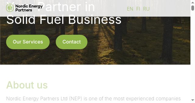 Screenshot of nordicenergypartners.eu