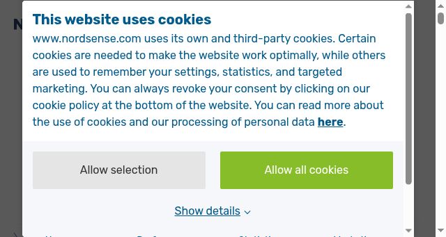 Screenshot of nordsense.com