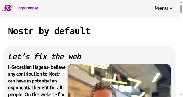 Screenshot of nostrver.se