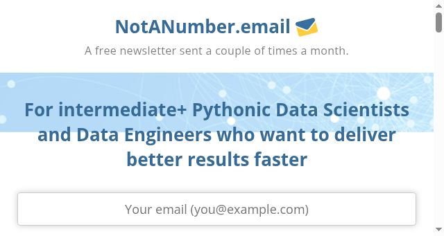 Screenshot of notanumber.email
