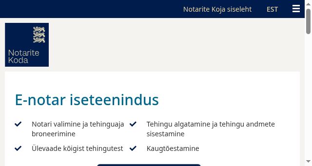 Screenshot of notar.ee