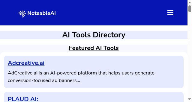 Screenshot of noteableai.com