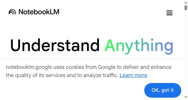 Screenshot of notebooklm.google