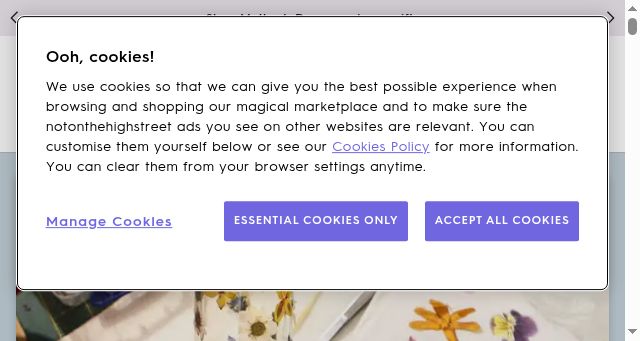 Screenshot of notonthehighstreet.com