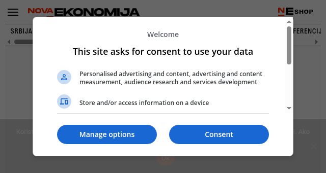Screenshot of novaekonomija.rs