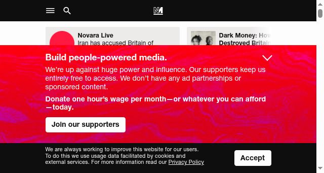 Screenshot of novaramedia.com