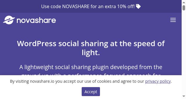 Screenshot of novashare.io