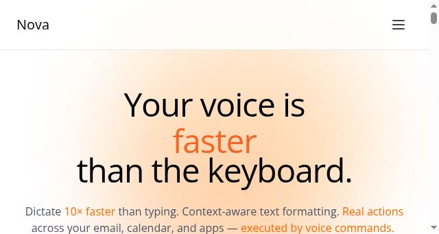 Screenshot of novavoice.app