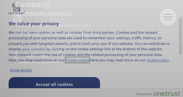 Screenshot of novonordisk.com