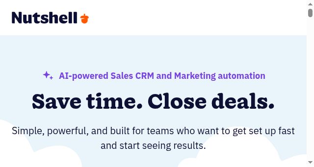 Screenshot of nutshell.com