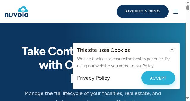 Screenshot of nuvolo.com