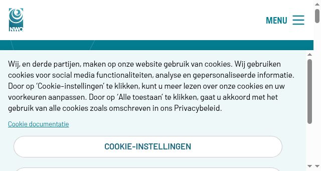 Screenshot of nwo.nl
