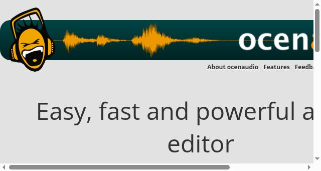 Screenshot of ocenaudio.com