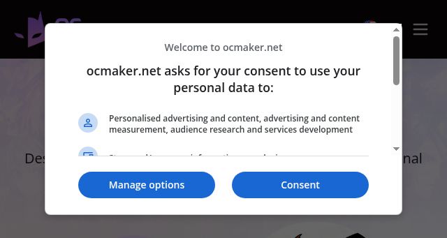 Screenshot of ocmaker.net