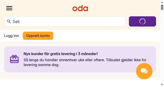 Screenshot of oda.com