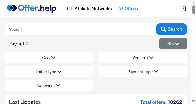 Screenshot of offers.help