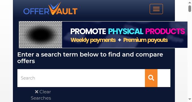 Screenshot of offervault.com