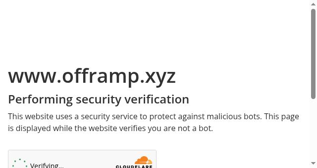 Screenshot of offramp.xyz