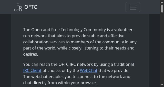 Screenshot of oftc.net