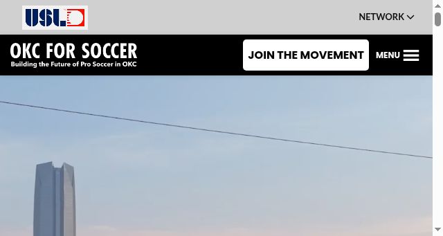 Screenshot of okcforsoccer.com