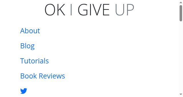 Screenshot of okigiveup.net