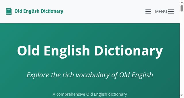 Screenshot of oldenglishdictionary.net