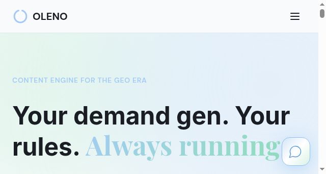 Screenshot of oleno.ai
