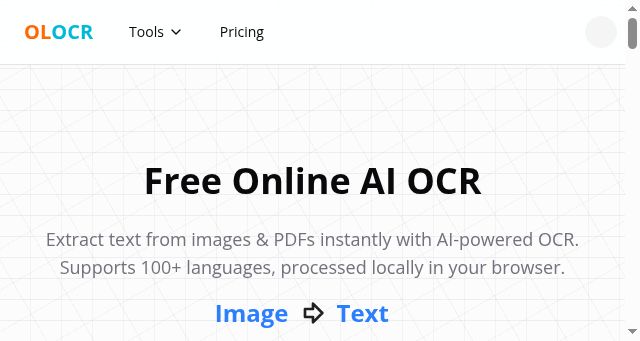 Screenshot of olocr.com