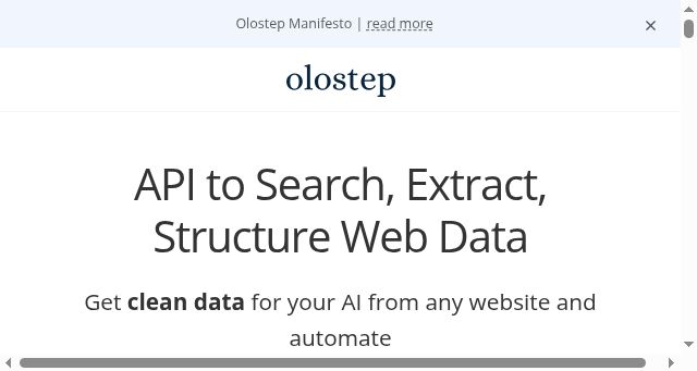 Screenshot of olostep.com