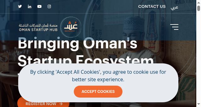Screenshot of omanstartuphub.om