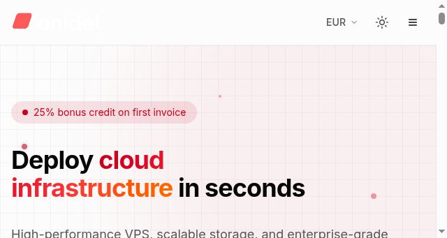 Screenshot of onidel.com