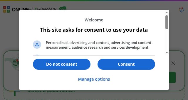 Screenshot of online-compressor.com