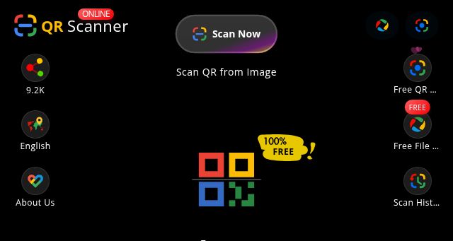 Screenshot of online-qr-scanner.com