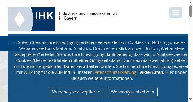 Screenshot of onlinehilfe-lebensmittelhygiene.de