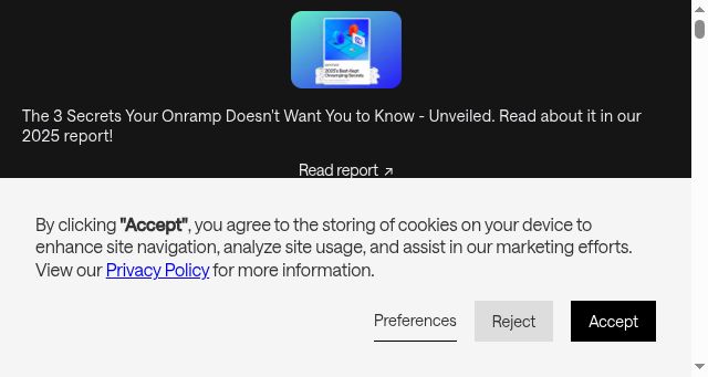 Screenshot of onramper.com