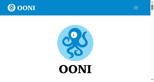 Screenshot of ooni.org