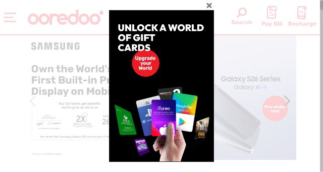 Screenshot of ooredoo.om
