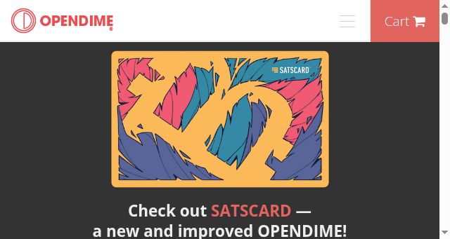 Screenshot of opendime.com