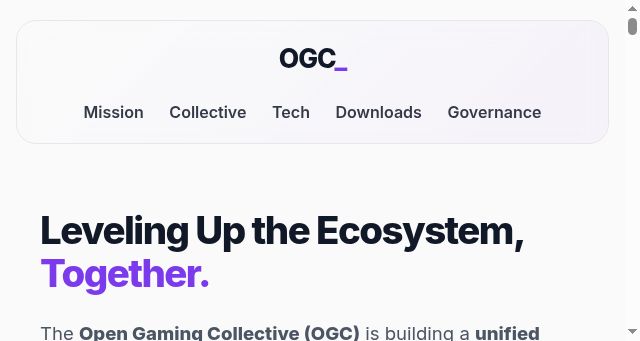Screenshot of opengamingcollective.org