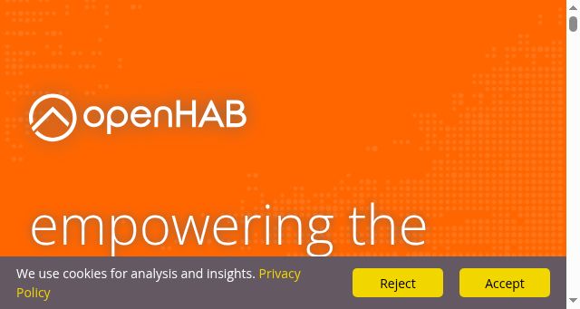 Screenshot of openhab.org